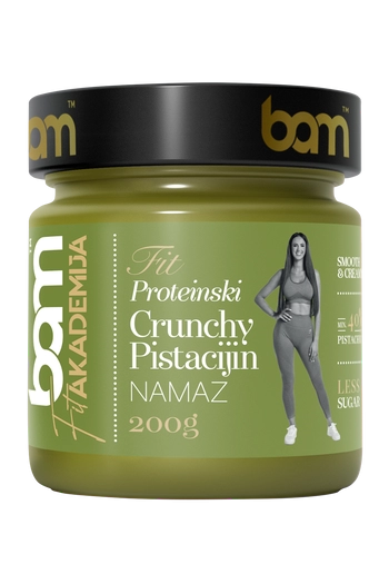 Hrustljavi pistacijin beljakovinski namaz s sladilom