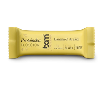 Proteinska ploščica s sladilom, Banana & arašidi