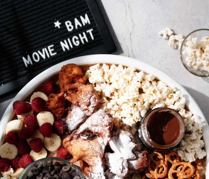pladenj prigrizkov za movie night