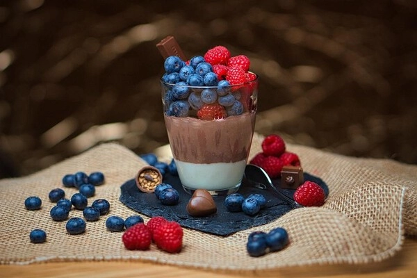 cokoladni puding z vinom