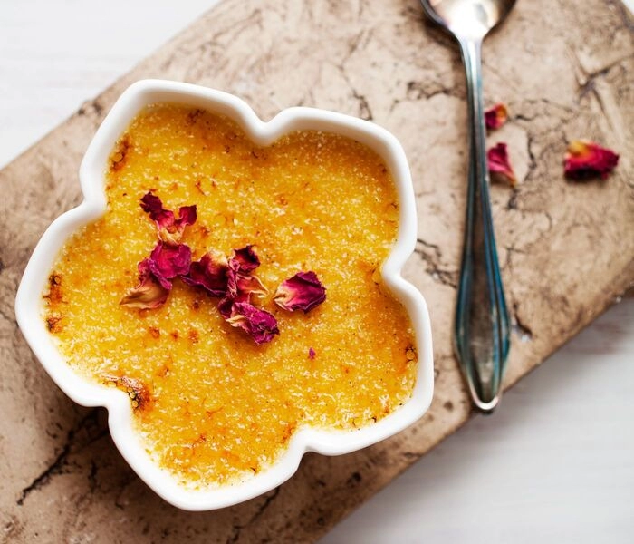 creme brulée z bam mango prelivom
